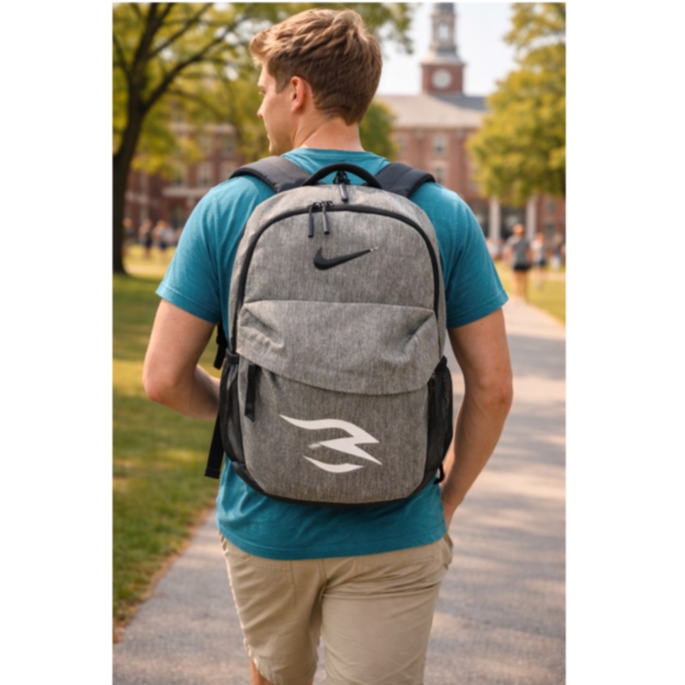 Nike Unisex Heather Gray Nike 3 Deluxe Backpack 28L